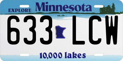 MN license plate 633LCW