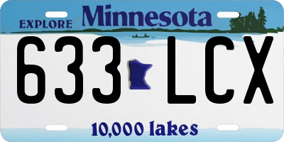 MN license plate 633LCX