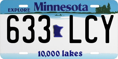 MN license plate 633LCY