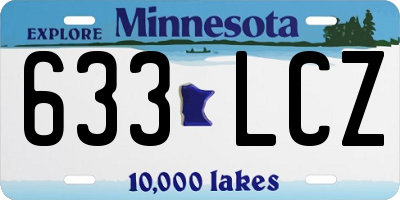 MN license plate 633LCZ