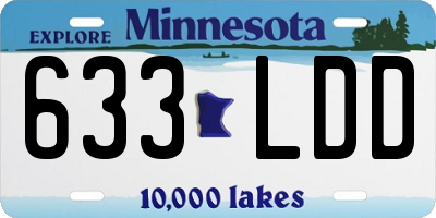 MN license plate 633LDD