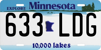 MN license plate 633LDG