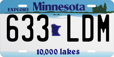 MN license plate 633LDM