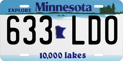 MN license plate 633LDO