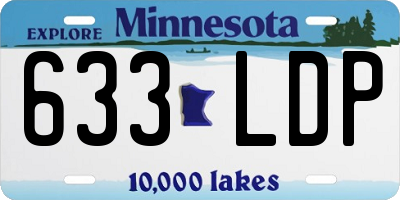 MN license plate 633LDP