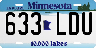 MN license plate 633LDU