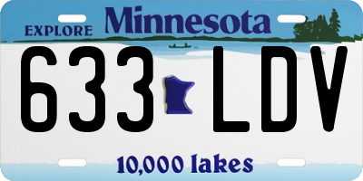 MN license plate 633LDV