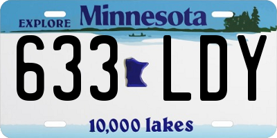 MN license plate 633LDY