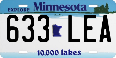MN license plate 633LEA