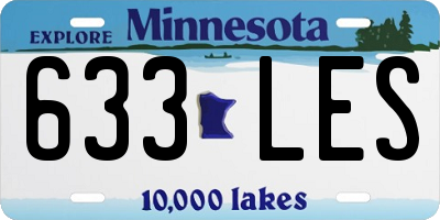 MN license plate 633LES
