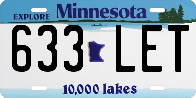 MN license plate 633LET