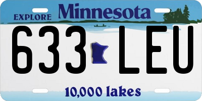 MN license plate 633LEU