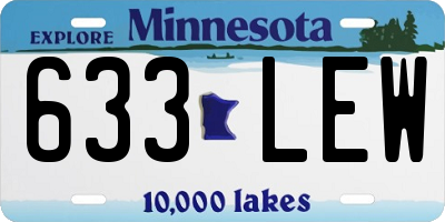 MN license plate 633LEW