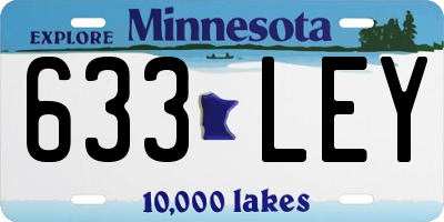 MN license plate 633LEY