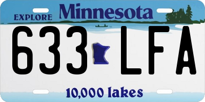 MN license plate 633LFA