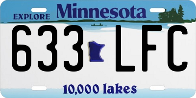 MN license plate 633LFC