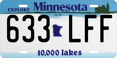 MN license plate 633LFF