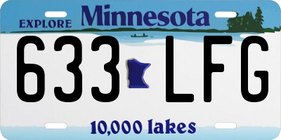 MN license plate 633LFG