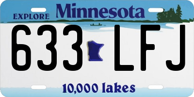 MN license plate 633LFJ