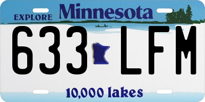 MN license plate 633LFM