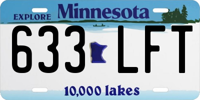 MN license plate 633LFT