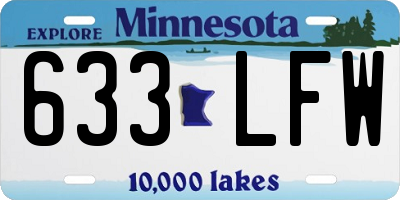 MN license plate 633LFW