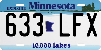 MN license plate 633LFX