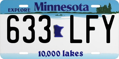 MN license plate 633LFY
