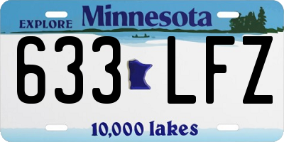 MN license plate 633LFZ