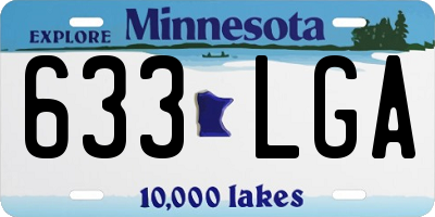 MN license plate 633LGA