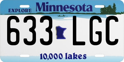MN license plate 633LGC