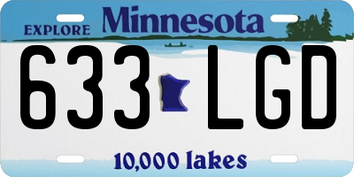 MN license plate 633LGD