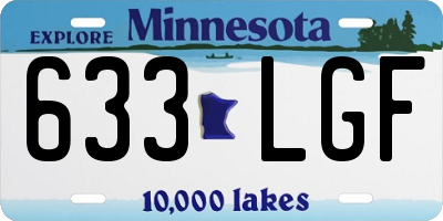 MN license plate 633LGF