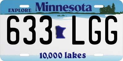 MN license plate 633LGG