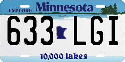 MN license plate 633LGI