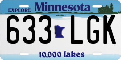 MN license plate 633LGK