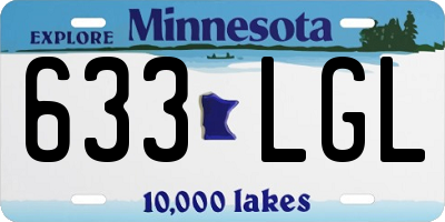 MN license plate 633LGL