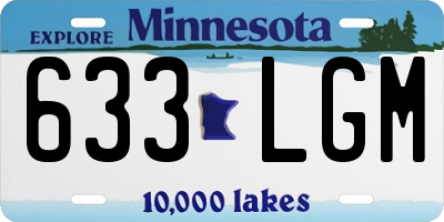 MN license plate 633LGM