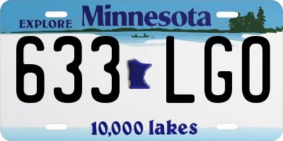 MN license plate 633LGO