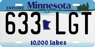 MN license plate 633LGT