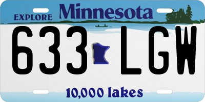 MN license plate 633LGW