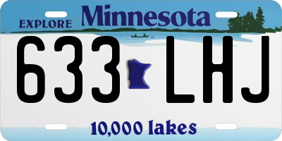 MN license plate 633LHJ