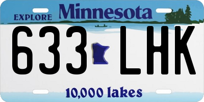 MN license plate 633LHK