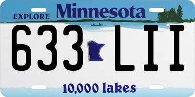 MN license plate 633LII