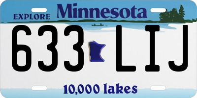 MN license plate 633LIJ