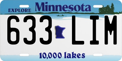 MN license plate 633LIM