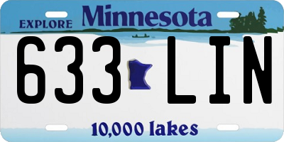 MN license plate 633LIN