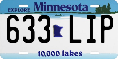 MN license plate 633LIP
