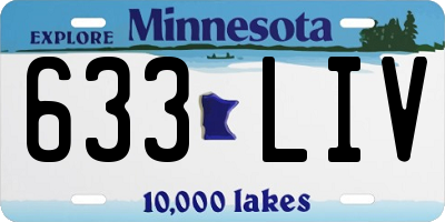 MN license plate 633LIV