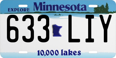 MN license plate 633LIY